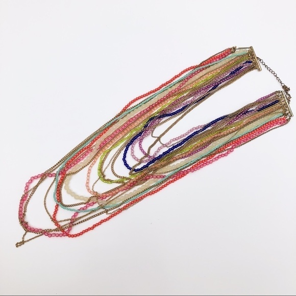 𝅺Aldo Multilayer and Multicolour Beaded Necklace - Picture 9 of 13